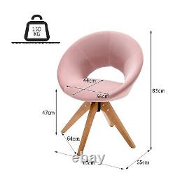 Velvet Accent Chair 360° Swivel Leisure Chair Upholstered Armchair Vanity Chair