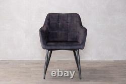 Velvet Dining Chair Steel Armchair Modern Dining Chair Carver Chair