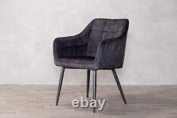 Velvet Dining Chair Steel Armchair Modern Dining Chair Carver Chair