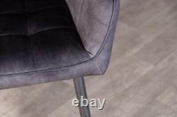 Velvet Dining Chair Steel Armchair Modern Dining Chair Carver Chair