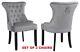 Velvet Dining Chairs With Knocker/ring Back Upholstered Seat 2, 4, 6 Chairs