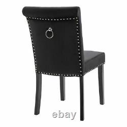 Velvet Dining Chairs with Ring Knocker Velvet Upholstered Seat, 1, 2, 4, 6 chair