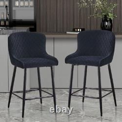 Velvet Dinning Chairs Upholstered Metal Leg Diamond Kitchen Living Room Seats