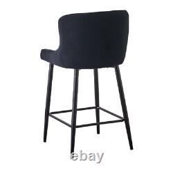 Velvet Dinning Chairs Upholstered Metal Leg Diamond Kitchen Living Room Seats