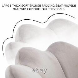 Velvet Oyster Scallop Shell Tub Chair Lotus Seat Armchair Cocktail Wingback Sofa