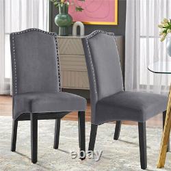 Velvet Padded Dining Chair with Door Knocker Ring Reception Dressing Room Chairs
