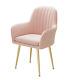 Velvet Padded Upholstered Armchair For Dining/living Room, Office Chair-t05