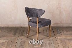 Velvet Upholstered Dining Chairs Curved Cafe Chairs Diamond Stitch Comfortable