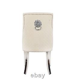 Velvet Upholstered Seat Luxury Dining Accent Chair Silver Metal Legs Home Office