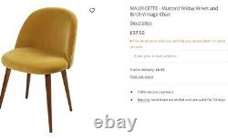 Velvet dining chairs 6 from Maison Du Monde 2 years old Excellent condition