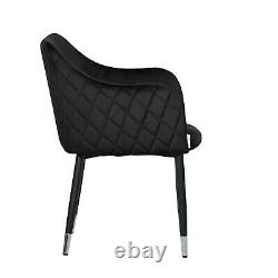 Verona Quilted Crushed Velvet TUB Armchair Seat Chair Cafe Dining Chair Home