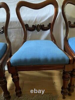 Victorian Bow Back Chairs 4 Off Refurbished And Re-upholstered