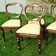 Victorian Set Of 4 Balloon Back Mahogany Upholstered Dining Chairs C1870