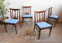 Vintage Mid Century Modern Danish Era G Plan Brasilia Upholstered Dining Chairs