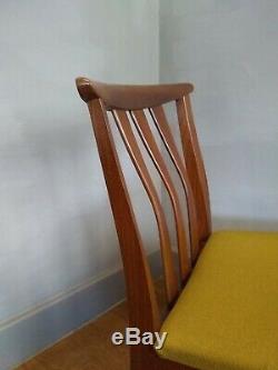 Vintage Retro Afromosa teak 1970 s upholstered Dining Chairs