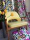Vintage Retro Benchair Dining Desk Armchair 1960s Mid-century Upholstered