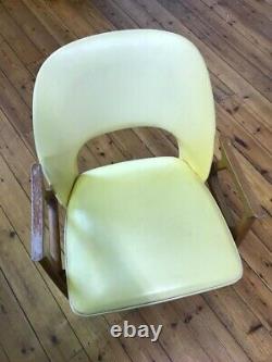 Vintage Retro Benchair Dining Desk Armchair 1960s Mid-Century Upholstered