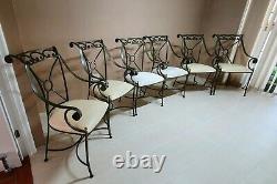 Vintage metal dining chairs, set of 6