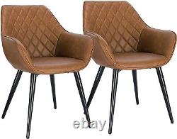 WOLTU 2× Kitchen Dining Chairs Faux Leather Fabric Padded Home Office Chair set