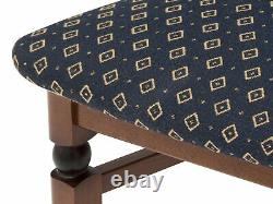 Walnut Brown Wood Carver Dining Room Chair Navy Velvet Upholstered Bawaria