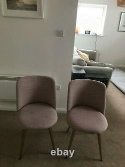 West Elm Lila Upholstered Dining Chair x2