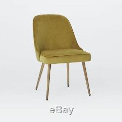 West Elm Mid-Century Upholstered Dining Chair Velvet Set Of 4