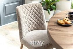 Wheat Chenille Dining Chair Beige Quilted Side Chair Upholstered Dining Chair