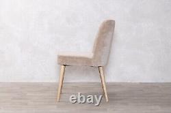 Wheat Chenille Dining Chair Beige Quilted Side Chair Upholstered Dining Chair