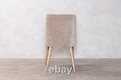 Wheat Chenille Dining Chair Beige Quilted Side Chair Upholstered Dining Chair