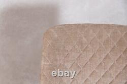 Wheat Chenille Dining Chair Beige Quilted Side Chair Upholstered Dining Chair