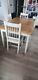 White And Solid Wood Extendable Dining Table And 4 Upholstered Chair Set