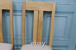 Willis & Gambier Pair of Oak Freemont Dining Chairs cream upholstered seat pads