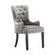 Windsor With Armrests Dining Chair Velvet Upholstered & Wooden Legs