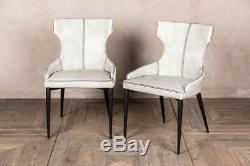 Wingback Dining Chair Leather Look Upholstered Dining Chair Kitchen Chair