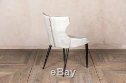 Wingback Dining Chair Leather Look Upholstered Dining Chair Kitchen Chair