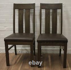 X2 Bentley Designs Milan Bonded Leather Upholstered Dining Chairs