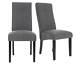 X2 Vienna Grey Linen Dining Chair With Oak Legs Luxury Upholstered Chairs