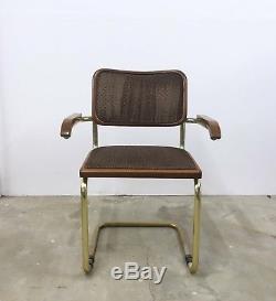 X4 Upholstered Marcel Breuer Cesca Style Cantilever Dining Chairs RETRO VINTAGE