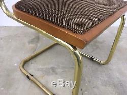 X4 Upholstered Marcel Breuer Cesca Style Cantilever Dining Chairs RETRO VINTAGE