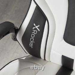 X Rocker Ergonomic Home Office Chair PC Gaming Seat PU Leather White Black