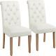 Yaheetech Set Of 2 Dining Chairs Fabric Kitchen Chairs Upholstered Dining Chair